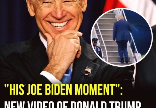 Deja vu -Trump stumbles on Air Force One, just like Biden