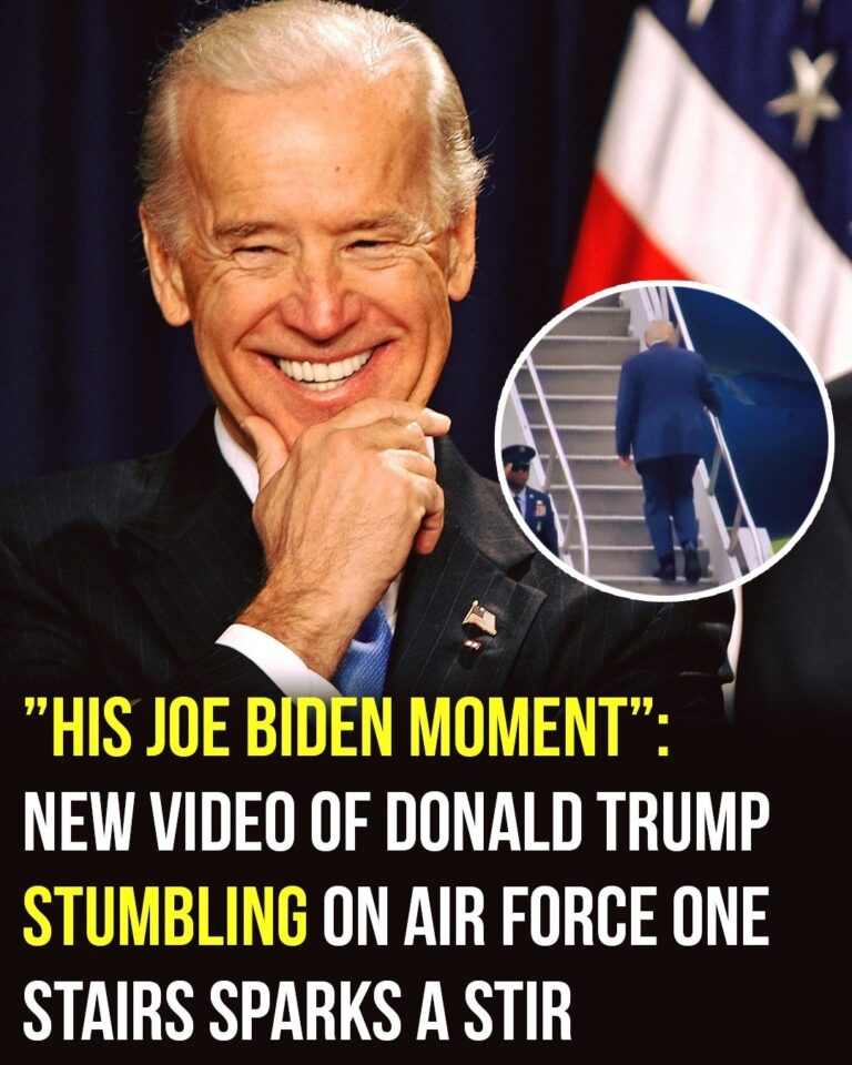 Deja vu -Trump stumbles on Air Force One, just like Biden