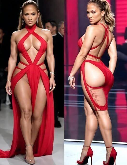 Jennifer Lopez, 54, is showing her curves